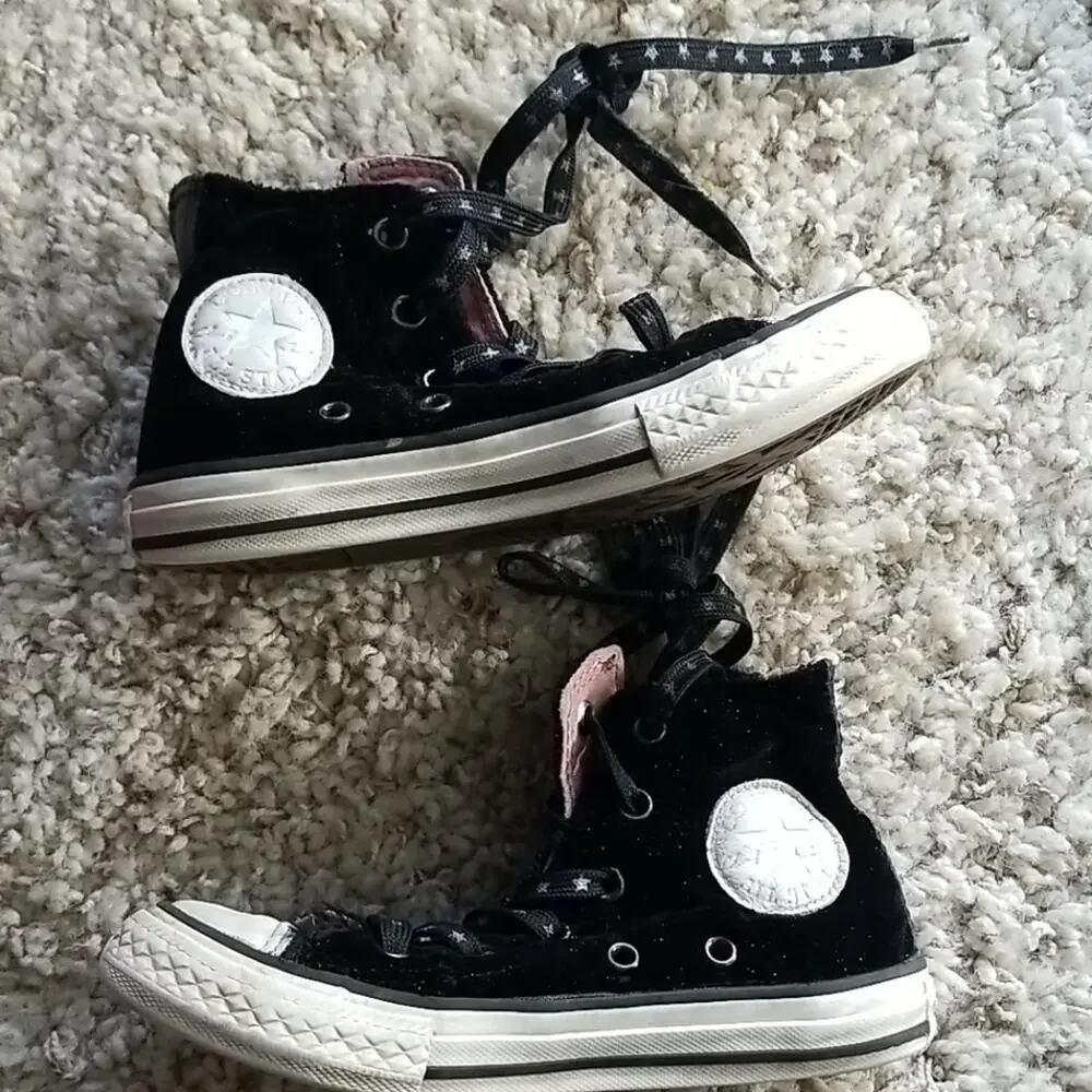 Converse black suede